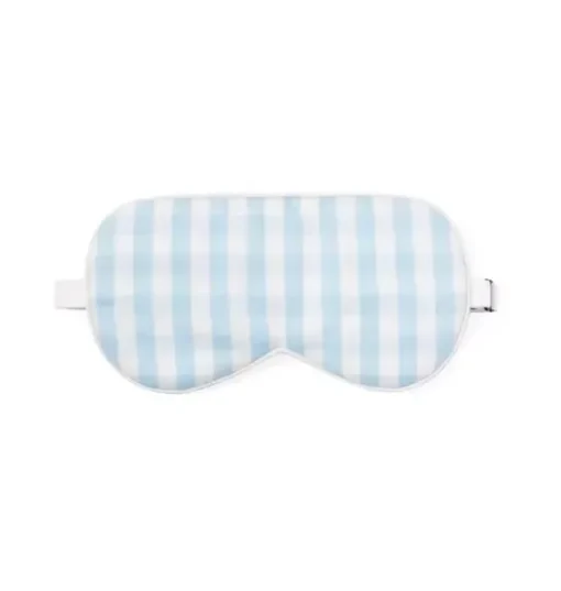Adult Light Blue Gingham Eye Mask