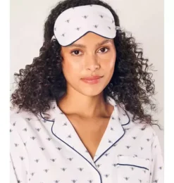 Adult's Twill Sleep Mask in Buzzing Bees