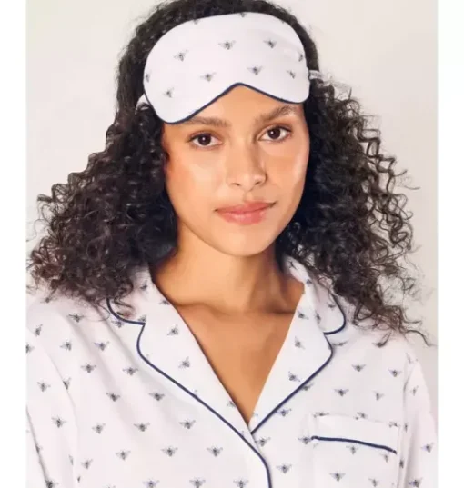 Adult's Twill Sleep Mask in Buzzing Bees