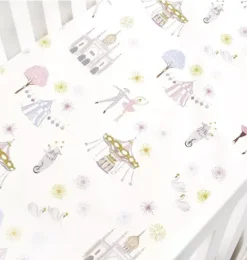 Adventures in Wonderland Crib Sheet - Rose