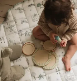 Adventures in Wonderland Play Mat - Aqua
