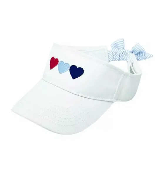 Americana Hearts Bow Visor