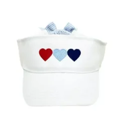 Americana Hearts Bow Visor
