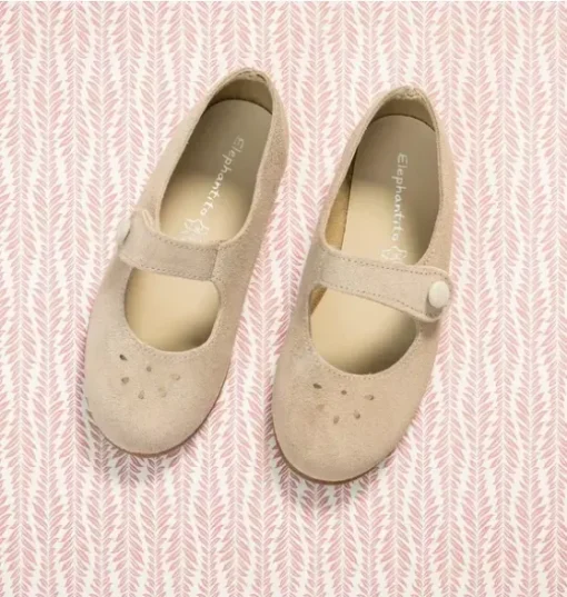 Andi Mary Jane Suede Beige