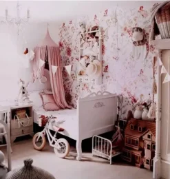 Autumn Meadow White Wallpaper