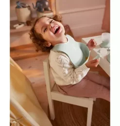 Baby Bib 2-Pack, Gray / Green