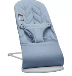 Baby Bouncer Bliss, Petal Quilt Woven, Blue