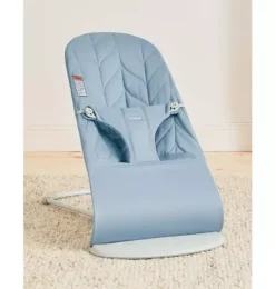 Baby Bouncer Bliss, Petal Quilt Woven, Blue