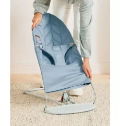 Baby Bouncer Bliss, Petal Quilt Woven, Blue