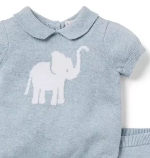 Baby Elephant Matching Sweater Set