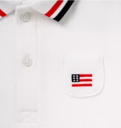 Baby Embroidered Flag Pique Polo Bodysuit