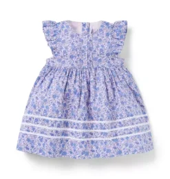 Baby Floral Pintuck Dress