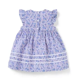 Baby Floral Pintuck Dress