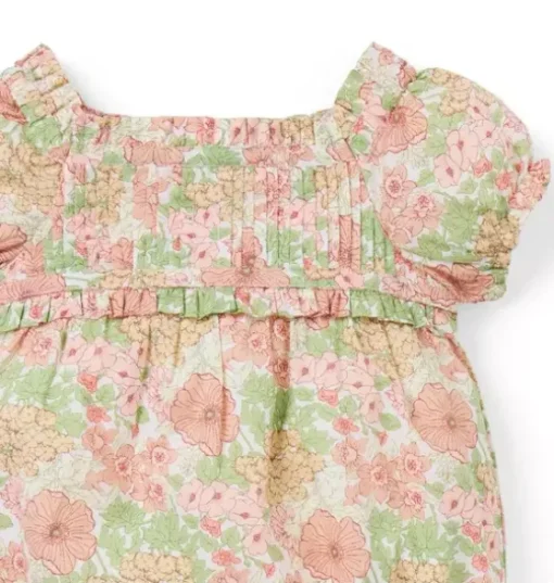 Baby Floral Pintuck Romper