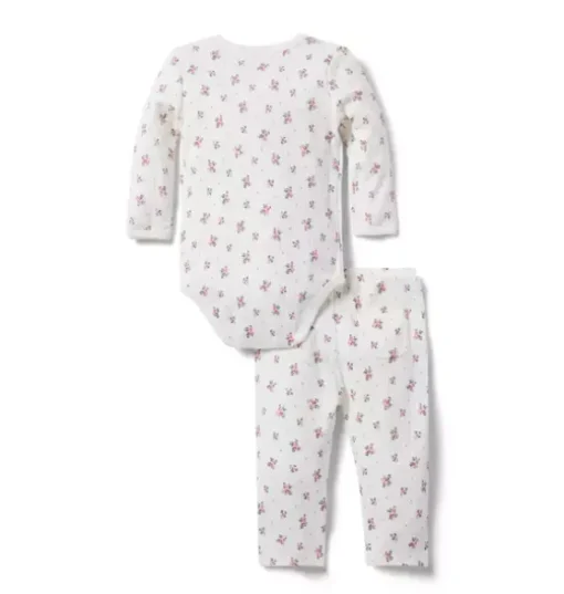Baby Floral Wrap Matching Set
