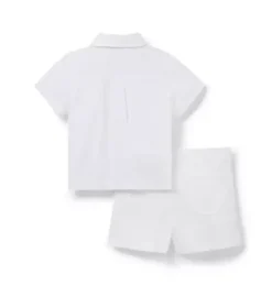 Baby French Bulldog Pique Matching Set