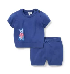 Baby French Bulldog Sweater Matching Set