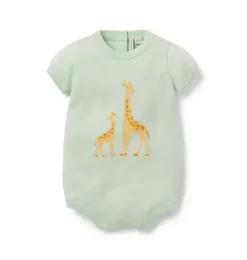 Baby Giraffe Knit Romper