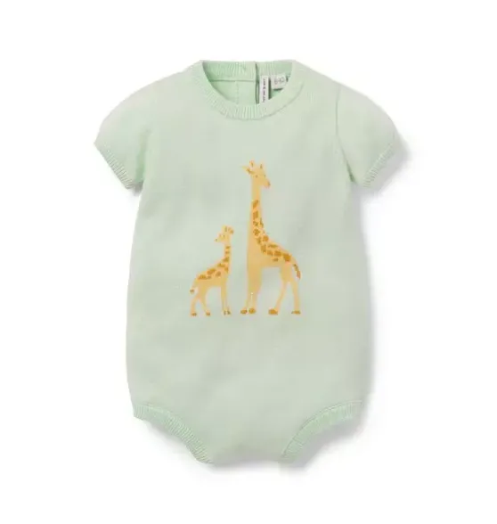Baby Giraffe Knit Romper