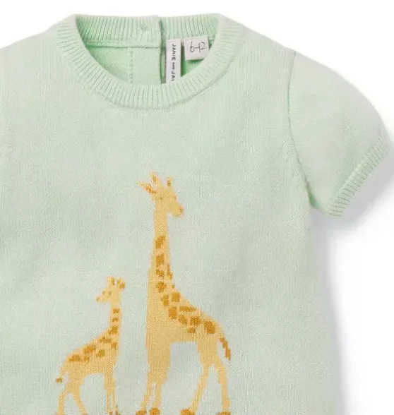 Baby Giraffe Knit Romper
