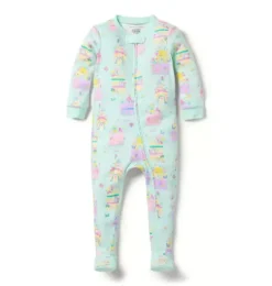Baby Good Night Footed Pajama In Fairy Cakes
