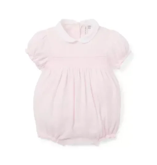 Baby Heart Pointelle Smocked Romper