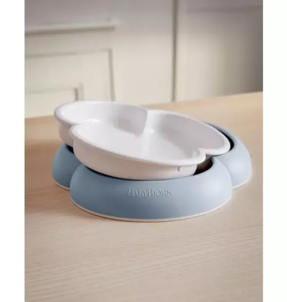 Baby Plate, Spoon & Fork, 2 Sets, Powder Blue