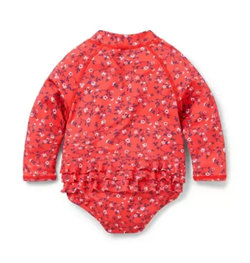 Baby Recycled Ditsy Floral Rash Guard Swimsuit