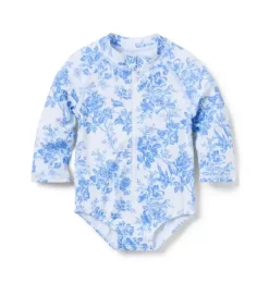 Baby Recycled Floral Rash Guard Swimsuit