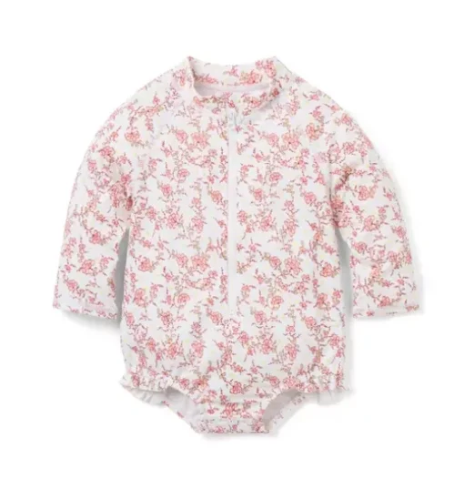Baby Recycled Floral Rash Guard Swimsuit