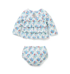 Baby Recycled Floral Rash Guard 2-Piece Swimsuit