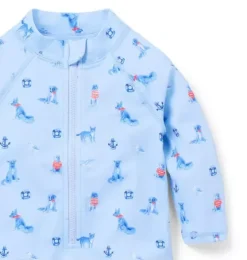 Baby Recycled Nautical Dog Rash Guard Swimsuit