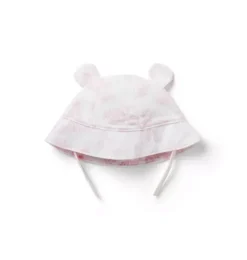 Baby Safari Toile Bear Ear Bucket Hat