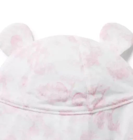 Baby Safari Toile Bear Ear Bucket Hat