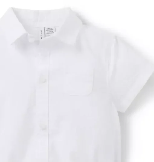 Baby Seersucker Collared Bodysuit