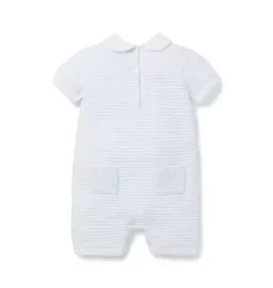 Baby Striped Collared Romper