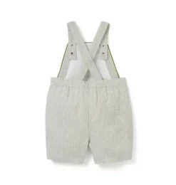 Baby Striped Linen-Cotton Overall