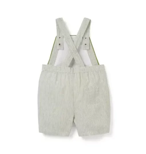 Baby Striped Linen-Cotton Overall