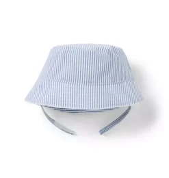 Baby Striped Seersucker Bucket Hat