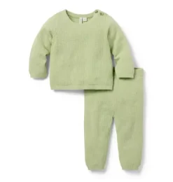 Baby Textured Knit Sweater Set