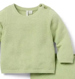Baby Textured Knit Sweater Set