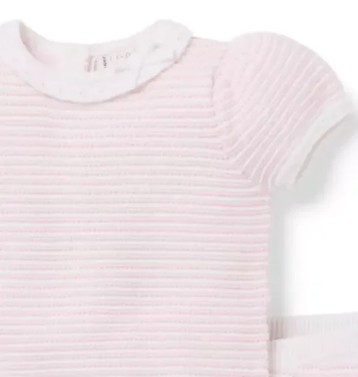 Baby Textured Striped Sweater Set