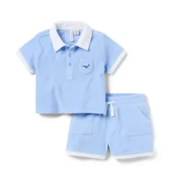 Baby Whale Terry Matching Set