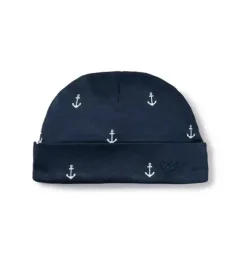 Baby's Pima Hat in Portsmouth Anchors