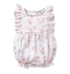 Baby's Twill Ruffled Romper in Seashell Splendor