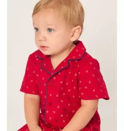 Baby's Twill Summer Romper in Anchors Away