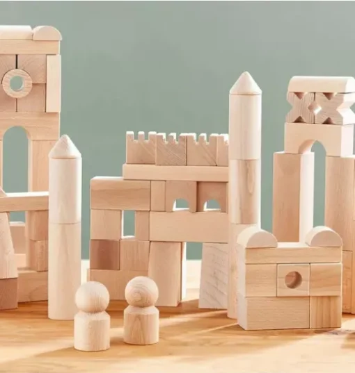 Basic Building Blocks 102 Piece Extra Large Wooden Starter Set