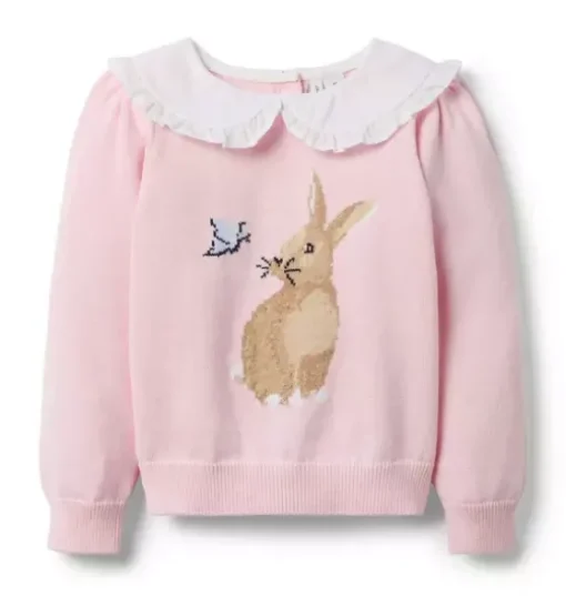 Bunny Ruffle Collar Sweater