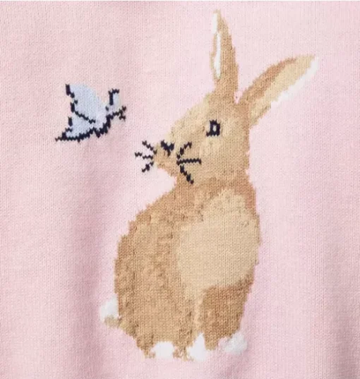 Bunny Ruffle Collar Sweater