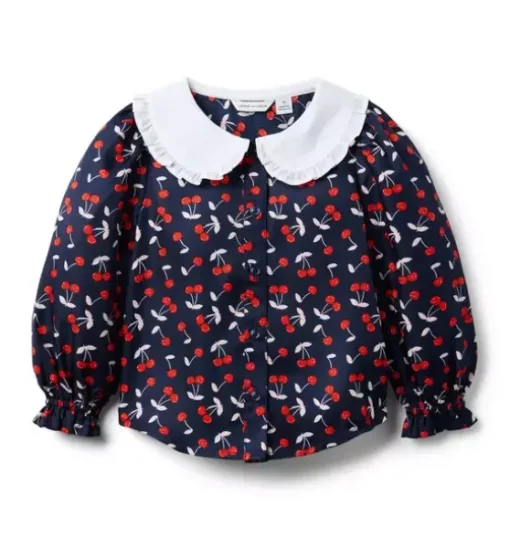 Cherry Collared Top